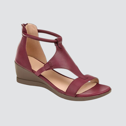 Melania - Dames sandalen met sleehak en gesloten wreefdesign