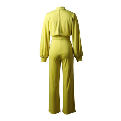 Peony - Jumpsuit met hoge taille en wijde pijpen voor dames