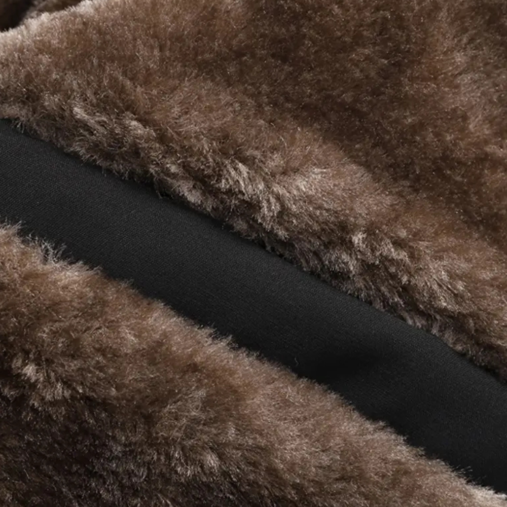 Ephraim - Met fleece gevoerd herenjack met rits aan de voorkant