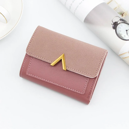 Minimalistische compacte leren mini portemonnee