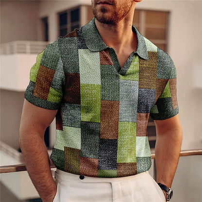 Marvin – Herenshirt met kleurrijk blokjespatroon