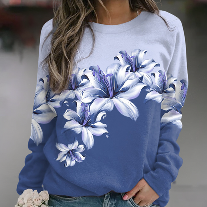 Jenely - Sweatshirt met bloemenprint voor dames