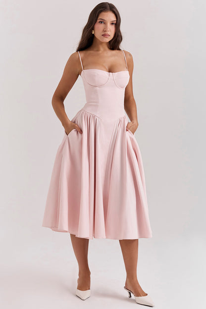 Hannah - Verleidelijke Corset Midi Jurk