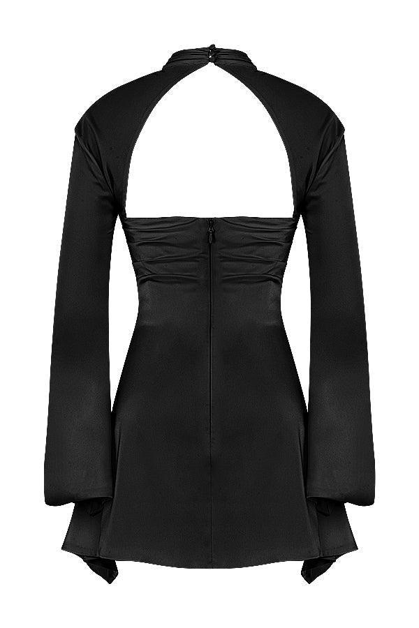Melden - Gedrapeerde korset mini jurk voor vrouwen