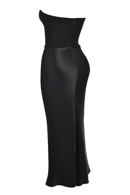 Ira - Elegante Strapless Avondjurk met Aansluitend Muiltje