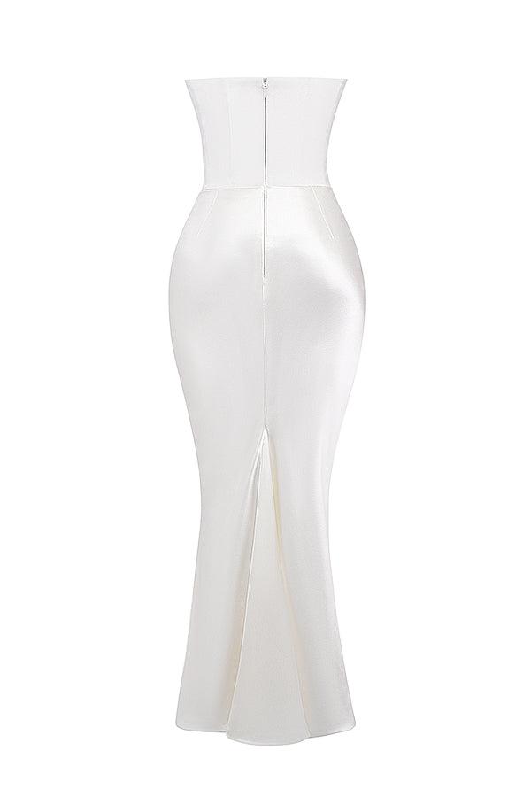 Ira - Elegante Strapless Avondjurk met Aansluitend Muiltje