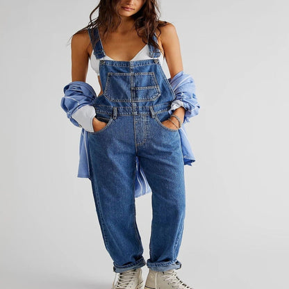 Morgana - Relaxed fit denim tuinbroek voor dames