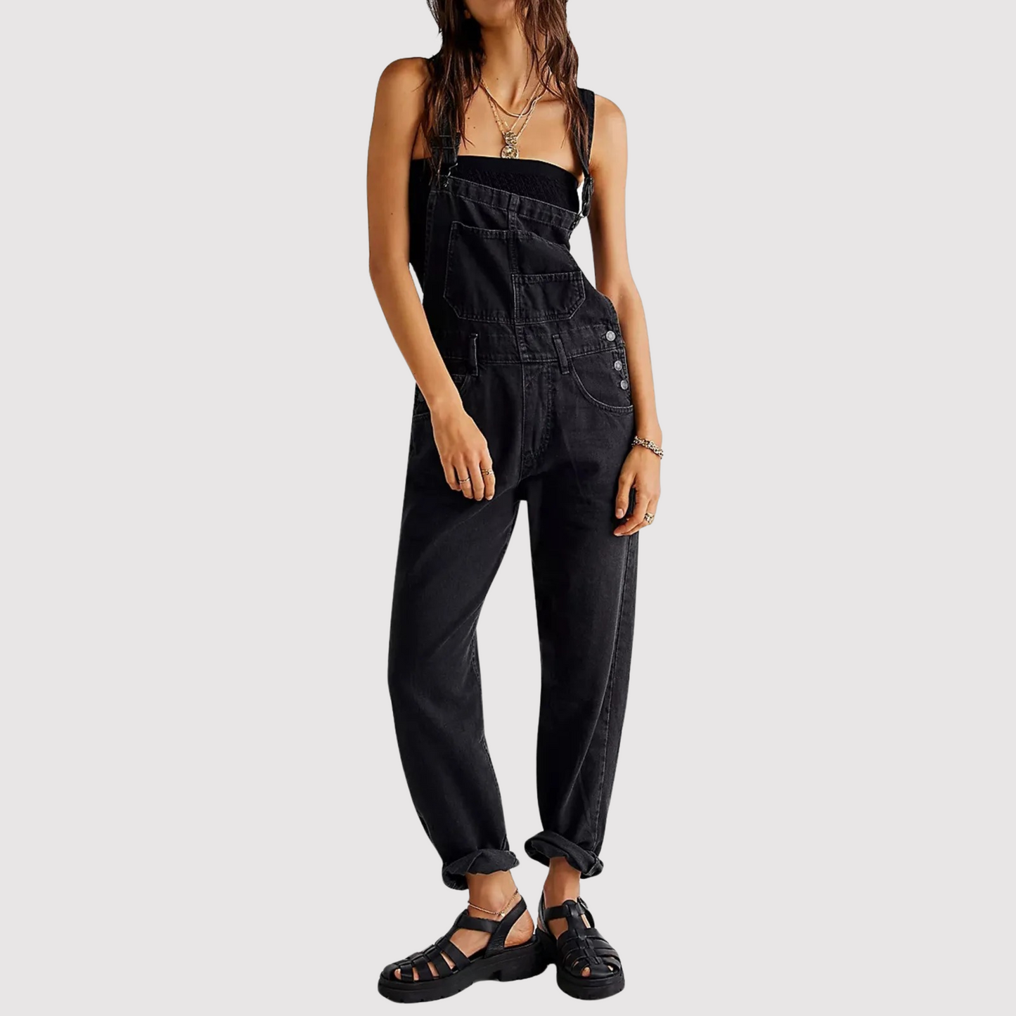 Morgana - Relaxed fit denim tuinbroek voor dames