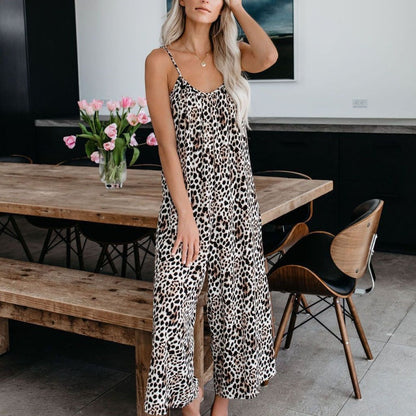 Martyna - Dames jumpsuit met wijde pijpen en spaghettibandjes