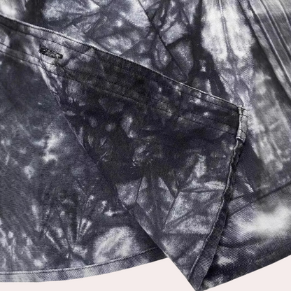 Renzo - Herenoverhemd met lange mouwen en abstracte print