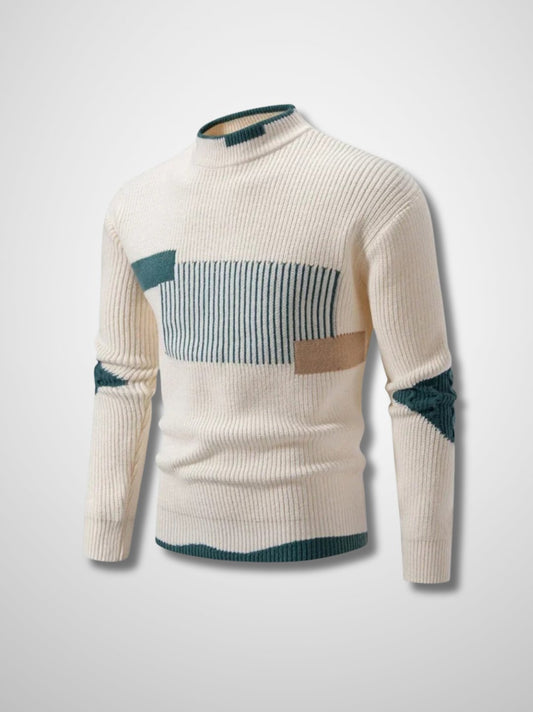 Boris - Heren patchwork gebreide trui