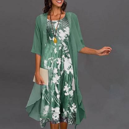 Elenna | Midi-jurk met bloemenprint