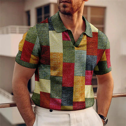 Marvin – Herenshirt met kleurrijk blokjespatroon