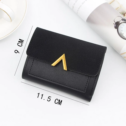 Minimalistische compacte leren mini portemonnee