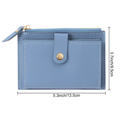 Minimalistische compacte leren mini portemonnee