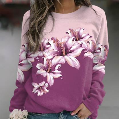 Jenely - Sweatshirt met bloemenprint voor dames