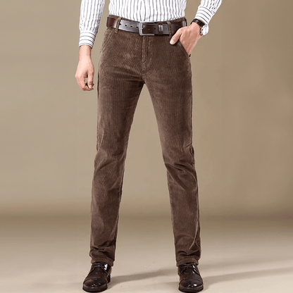 Machiavelli - Klassieke corduroy slim-fit broek voor heren