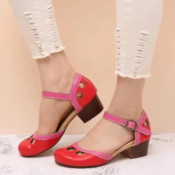 Mathilde - Dames sandalen met bandje en blokhak