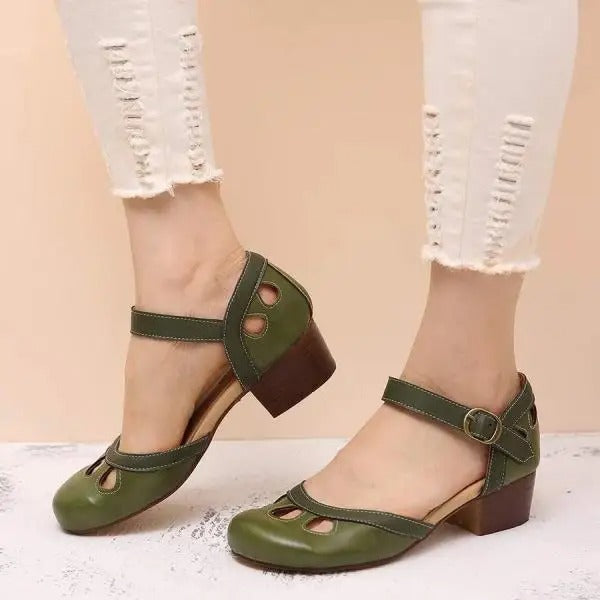 Mathilde - Dames sandalen met bandje en blokhak