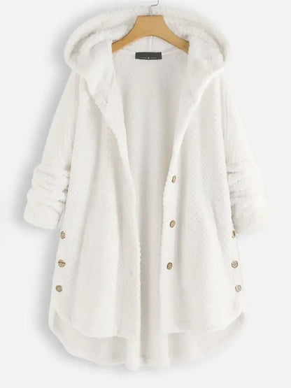 Beatriz - Fleece hooded cardigan met voorzakken