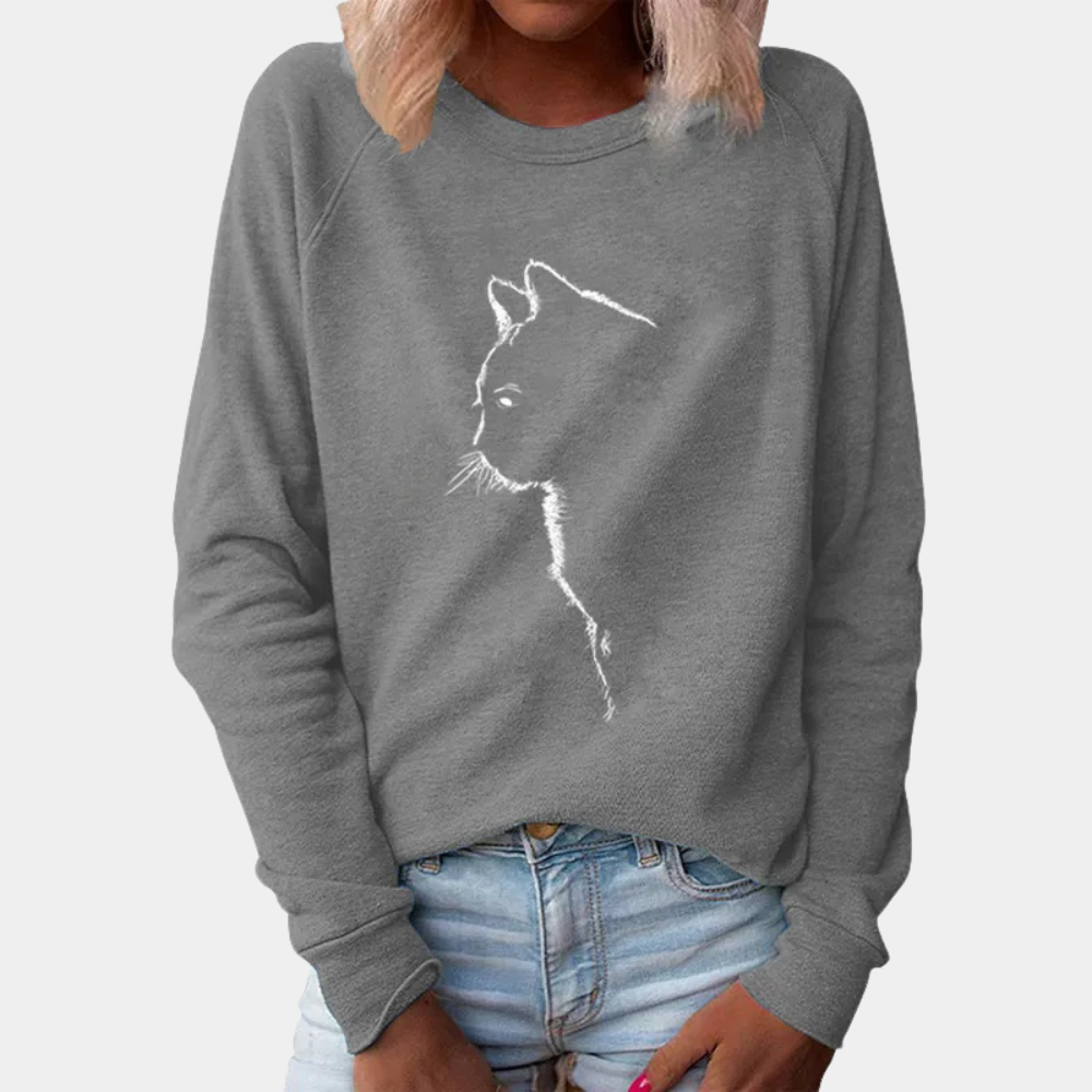 Cyrel - Casual trui met kattenprint voor dames