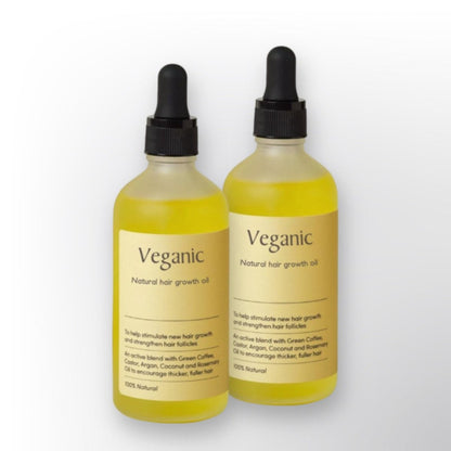 Veganic Haargroei Olie | 100% natuurlijk serum | Castor | Argan | Kokos