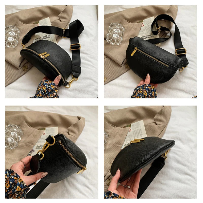 Zivora - Lederen heuptas fannypack enkele rits