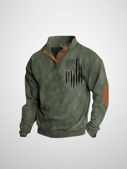Rein - Heren vintage sweatshirt met vlaggenprint