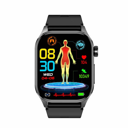 Smartwatch met EKG, Bloeddrukmeting en Gezondheidstracking – Compatibel met iOS en Android