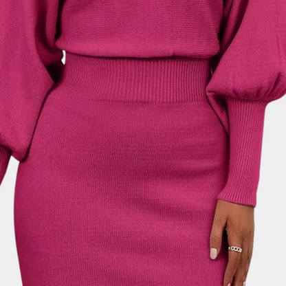 Zeny - Comfortabele longsleeve luxe jurk