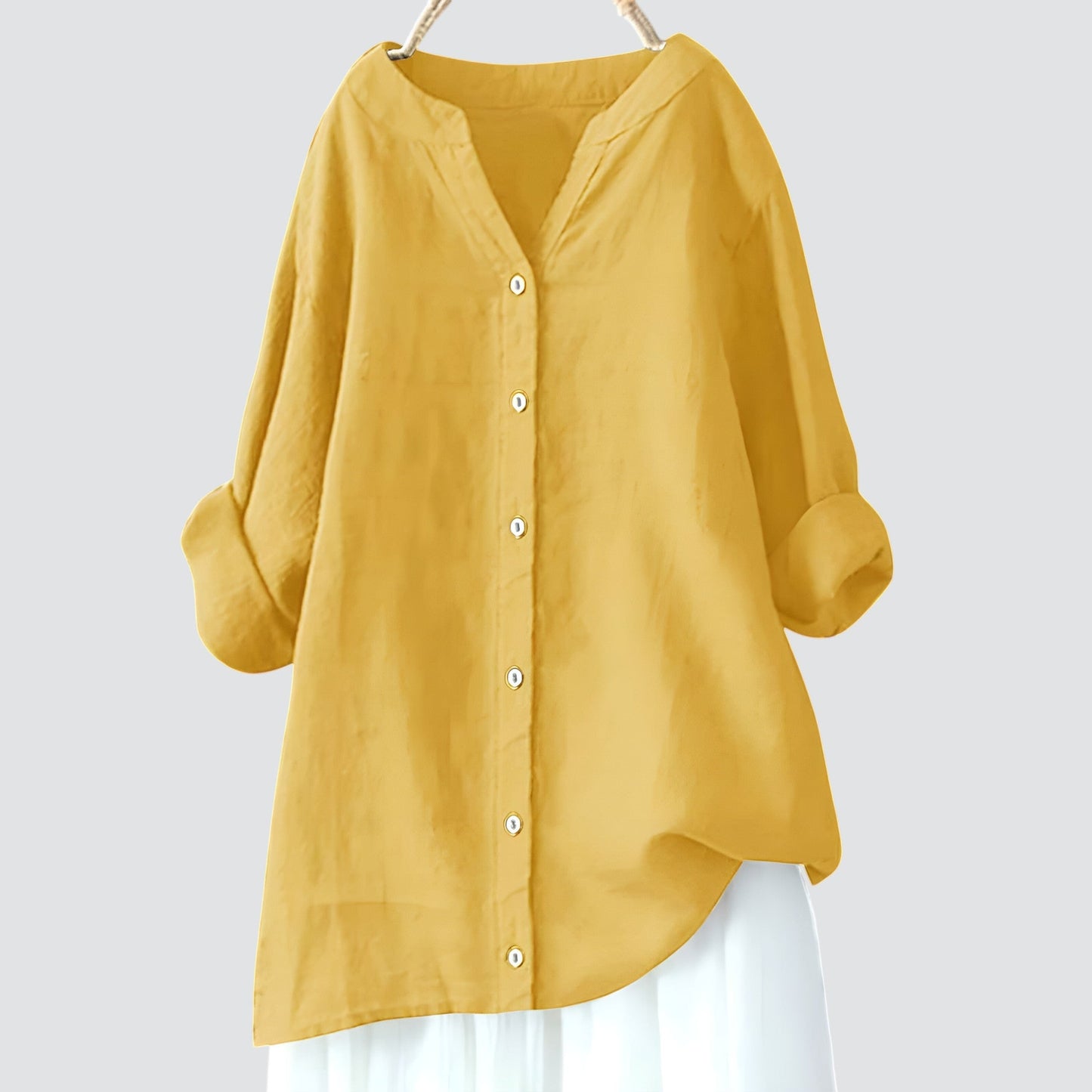 Onorina - Losvallende dames blouse met knopen