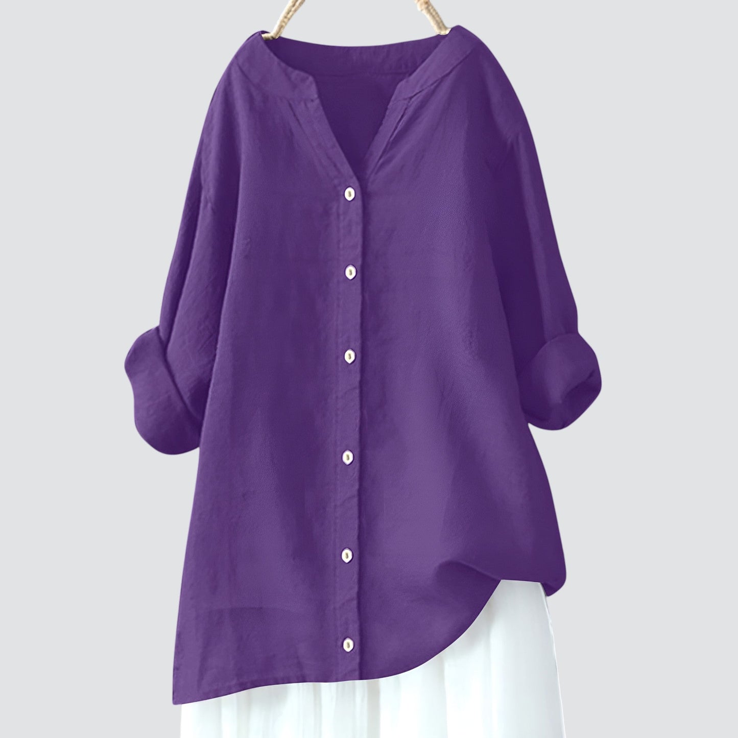 Onorina - Losvallende dames blouse met knopen