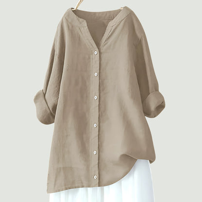Onorina - Losvallende dames blouse met knopen
