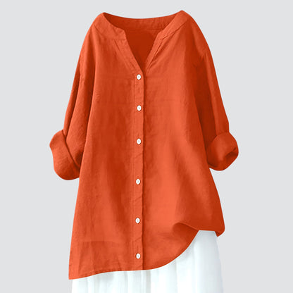 Onorina - Losvallende dames blouse met knopen