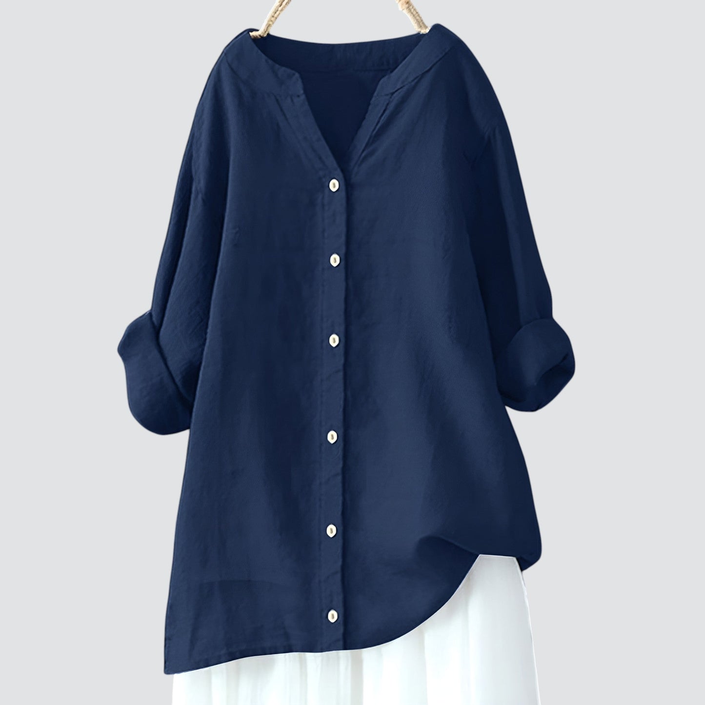 Onorina - Losvallende dames blouse met knopen