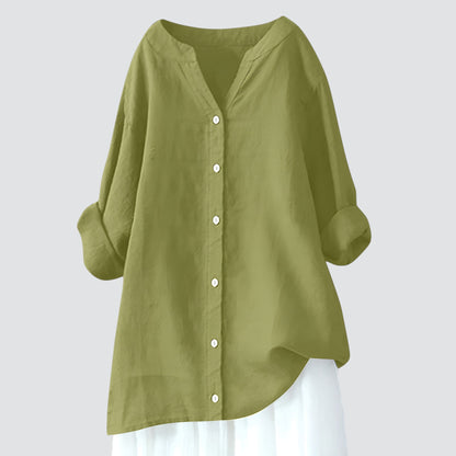 Onorina - Losvallende dames blouse met knopen