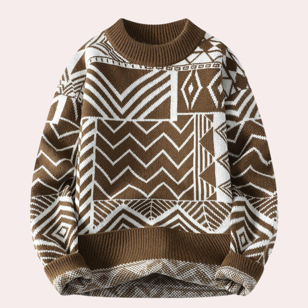 Yarrow | Gebreide Trui met Geometrisch Patroon