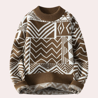 Yarrow | Gebreide Trui met Geometrisch Patroon