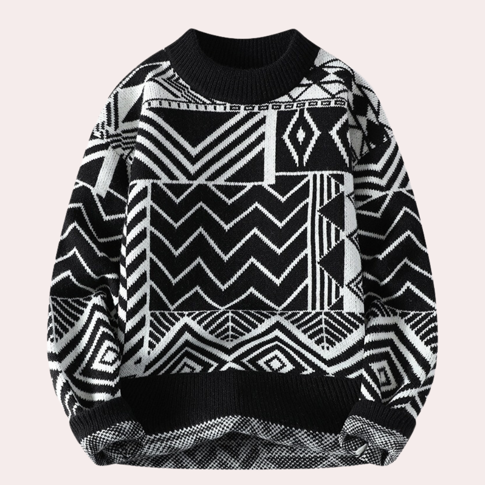 Yarrow | Gebreide Trui met Geometrisch Patroon