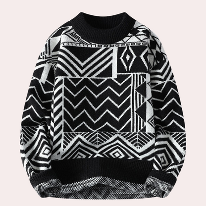 Yarrow | Gebreide Trui met Geometrisch Patroon