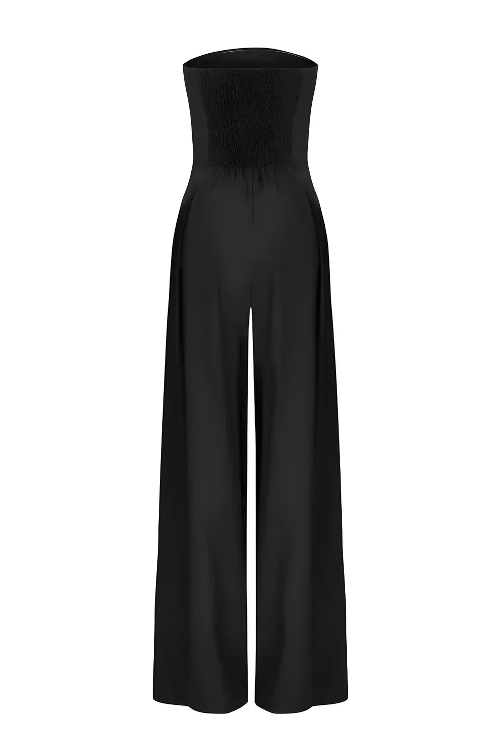 Tyra - Strapless damesjumpsuit met wijde pijpen