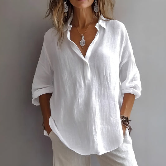 Cielo – Losvallende blouse met kraag voor dames