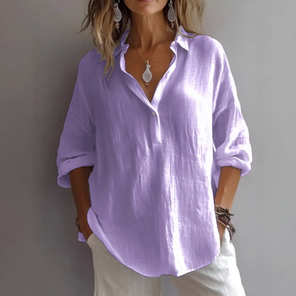 Cielo – Losvallende blouse met kraag voor dames